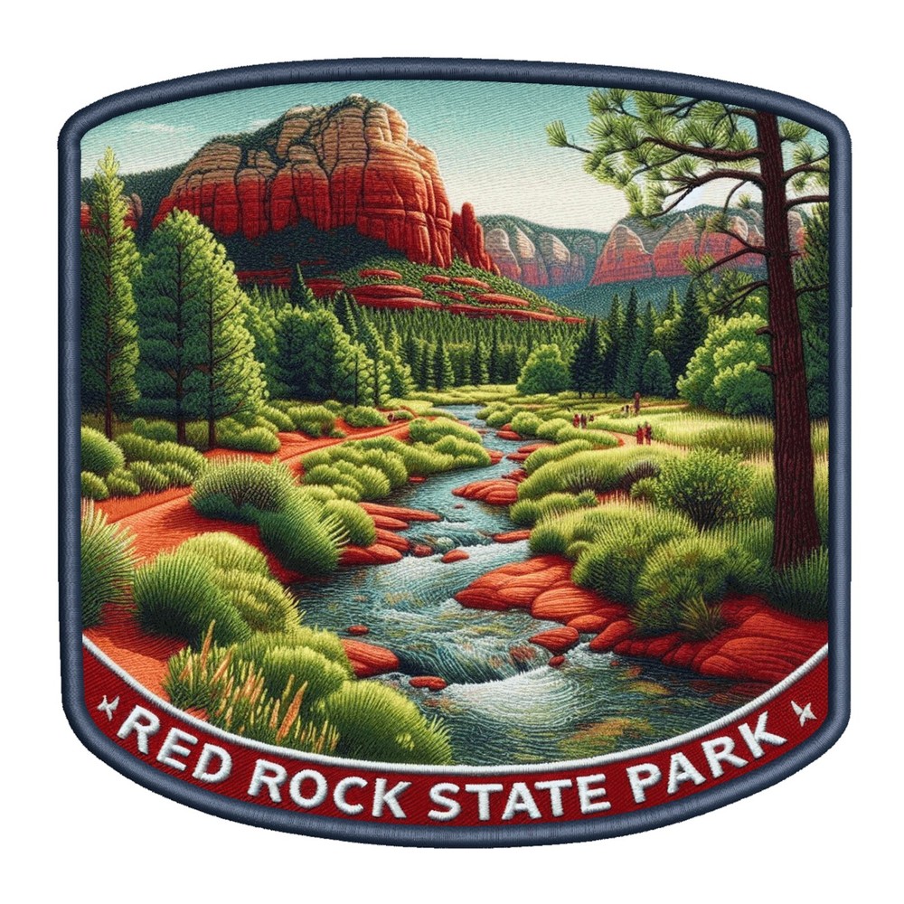 Red Rock State Park Patch Iron-on Applique Nature Badge Arizona Adventure