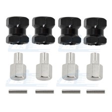 4x 12mm Wheel Hex Hub Drive Adapter 15mm Extension For 1/10 RC Car Crawler SCX10