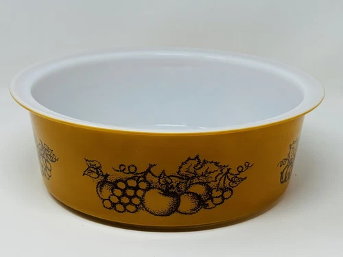 Vintage PYREX OLD ORCHARD No. 664 4 Quart Baking Dish Big Bertha No Lid EUC