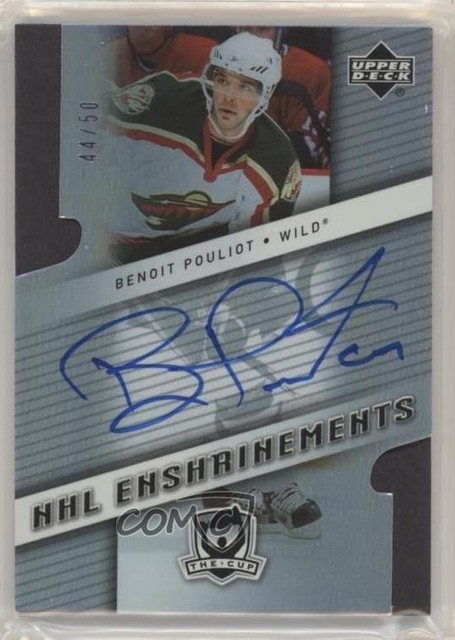 2006-07 Upper Deck The Cup NHL Enshrinements 44/50 Benoit Pouliot #E-BP Auto r7d