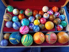 Vintage  New Old Stock Lot Of 40 Super Bouncy Balls Assorted Colors  Sizes