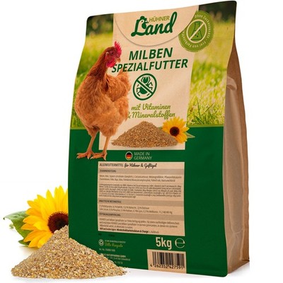 HÜHNER Land Milben Spezialfutter 5kg für Hühner - Artgerechtes Hühnerfutter