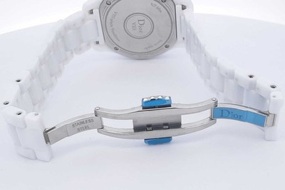 Christian Dior Viii Ceramic 33mm Quartz Mop Dial & Diamond Bezel