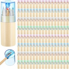 100 Pack Mini Colored Pencils with Sharpener, Bulk Classroom Party Favors