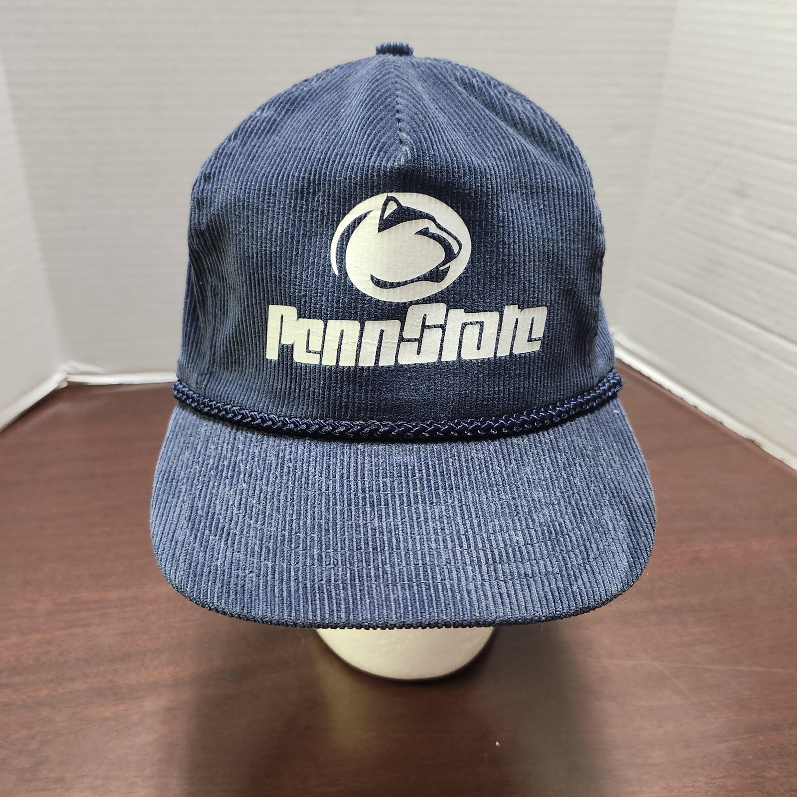 Penn State Nittany Lions Hat Cap Strap Back Mens Navy NCAA Football Corduroy