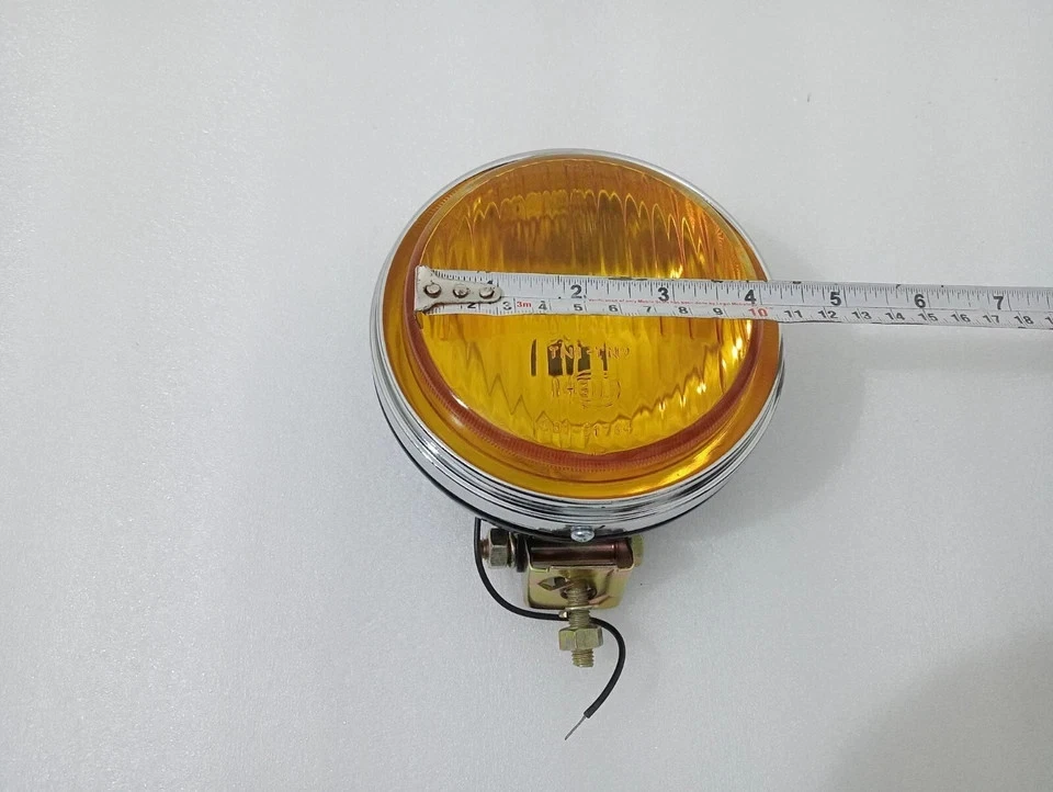 Par de faros antiniebla amarillos Hella con cubierta con bombilla bombilla halógena H3 ajuste universal Foto 3 de 4