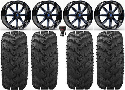 Fuel Maverick Blue 20'' Wheels 30'' Reptile Tires Can-Am Commander Maverick