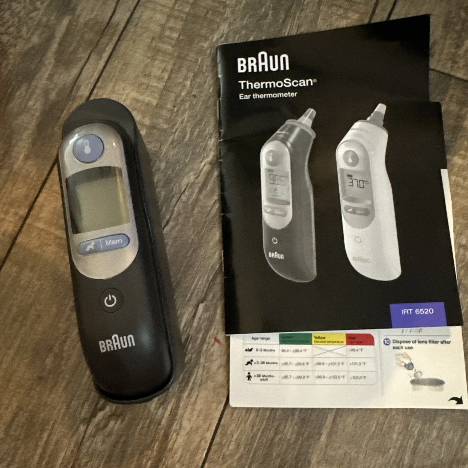 Braun ThermoScan 7 Ear Thermometer Model #IRT6520 Age Precision Technology NEW
Opens in a new window