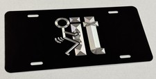3d Engraved Fck F It Car Tag Diamond Etched Black Metal Funny License Plate