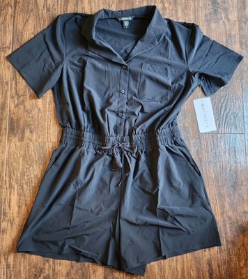 Athleta $99 Women's Avenue Romper, Black, Sz M, NEW!!