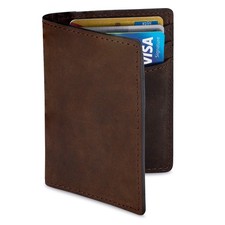 Premium Leather Credit Card Holder Wallet for Men  Slim RFID Blocking Wallet...
