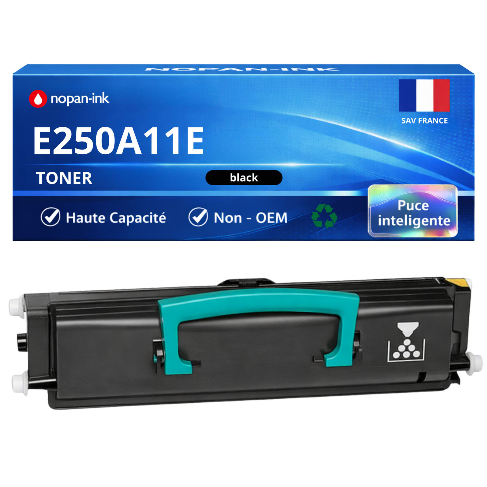 Toner noir Lexmark E250A11E compatible de 3500 pages haute netteté