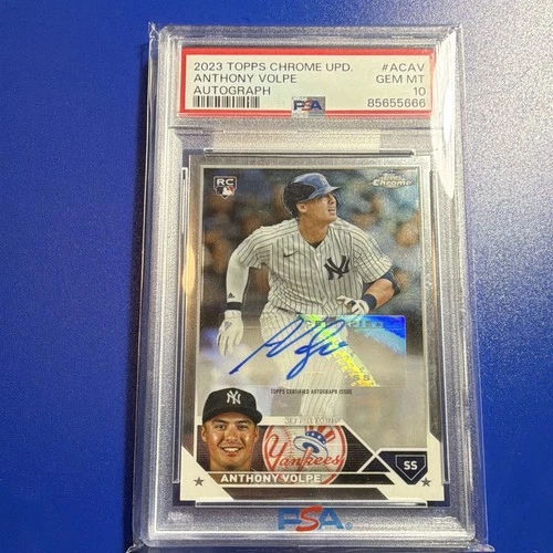 2023 Topps Chrome Update - Rookie Autographs Anthony Volpe #AC-AV PSA 10 Yankees