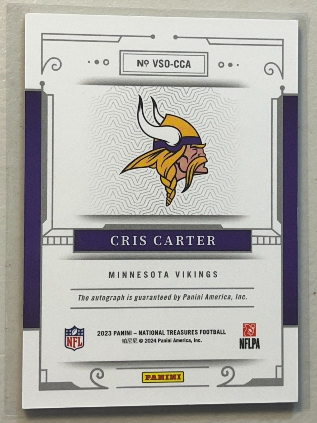 Cris Carter 2023 Panini National Treasures /25 Virtuoso On Card Auto Autograph view 2
