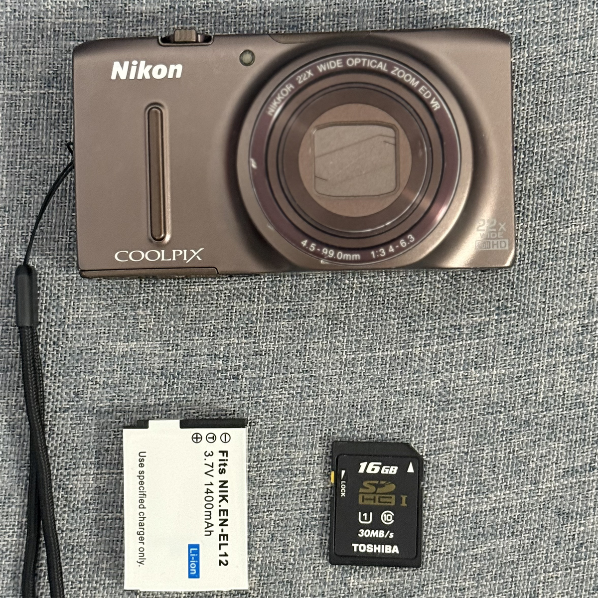 Nikon COOLPIX S9500 Brown 18.1MP 22x Zoom Compact Digital Camera