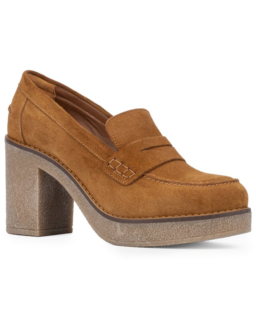 Aquatalia Caprie Weatherproof Suede Pump Women's Brown 10