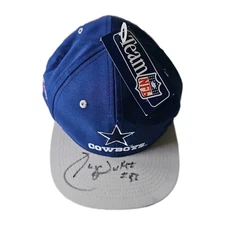 Vintage Dallas Cowboys Logo 7 Snapback NFL 90s Signed W/ Questionable Signat 