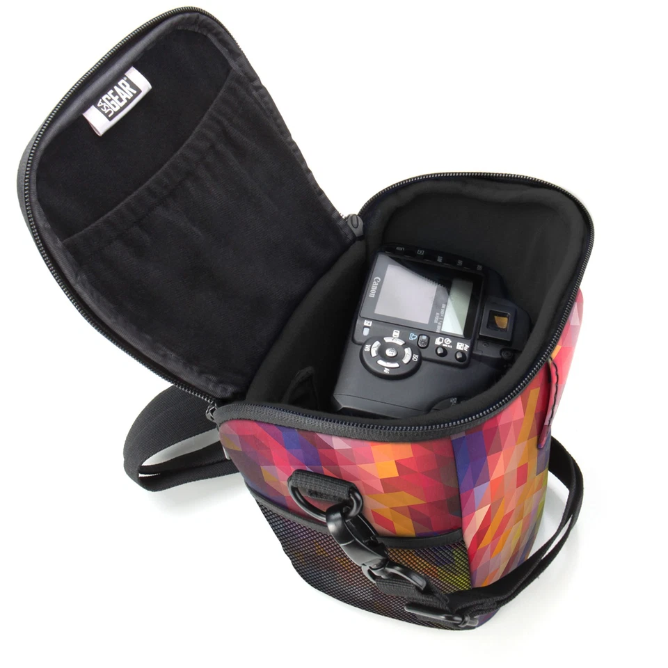 Bolsa estojo portátil para câmera DSLR com acessibilidade de carregamento superior e estilingue de ombro - Imagem 2 de 4