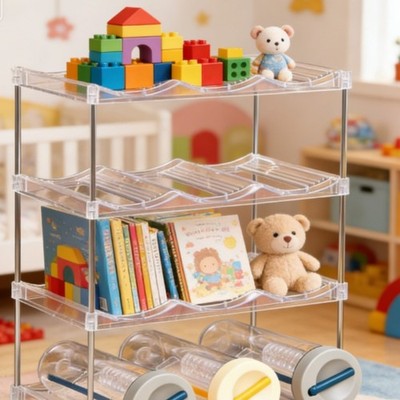 Platzsparender Flaschen Organizer für Kühlschrank oder Speisekammer 3 Ebenen D