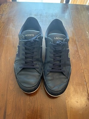 Lacoste Carnaby Set 224 1 SMA Mens Black Leather Lifestyle Sneakers Shoes 9.5