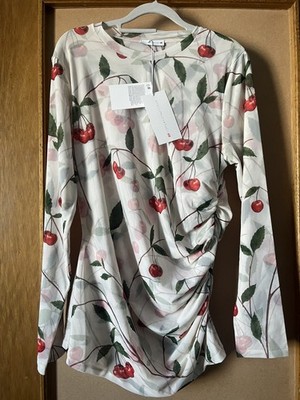 Stella McCartney für H&M Bluse -Kirschen -Motiv- Größe XL NEU mit Etikett 