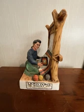 Lionstone 1976 Whiskey Decanter - Native American Woman Weaving Blanket - Empty