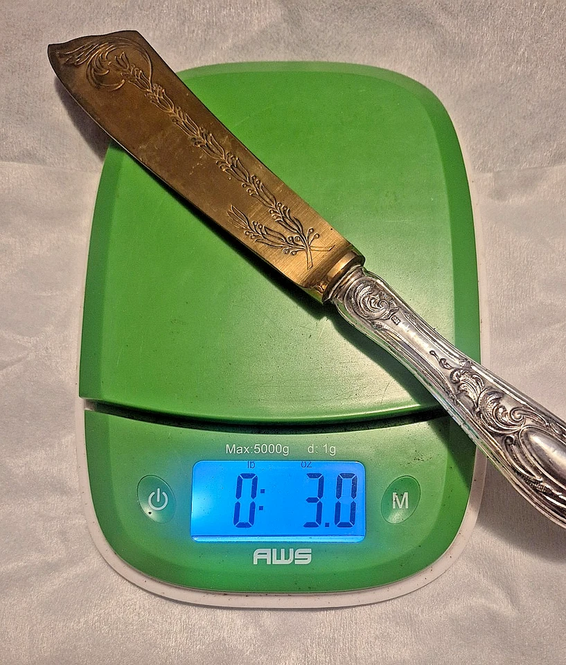 Sheffield Sterling Silverplate Wedding Cake Knife Made In Italy 3oz. - Image 4 of 4