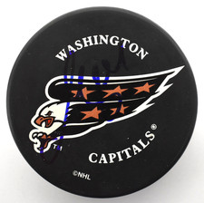 Mikhail Grabovski Signed Washington Capitals Logo Hockey Puck Autograph