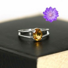 Citrine Gemstone 925 Sterling Silver Ring Handmade Jewelry Ring For Gift