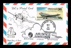 DR JIM STAMPS US FIRST DAY CARD DC-3 AIR MAIL VAN CACHET PICTORIAL CANCEL
