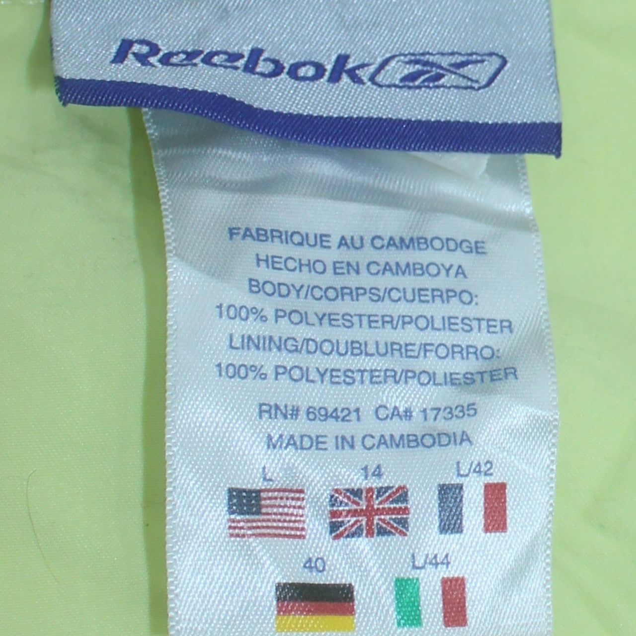 Reebok Yellow Jacket Womens L image 6
