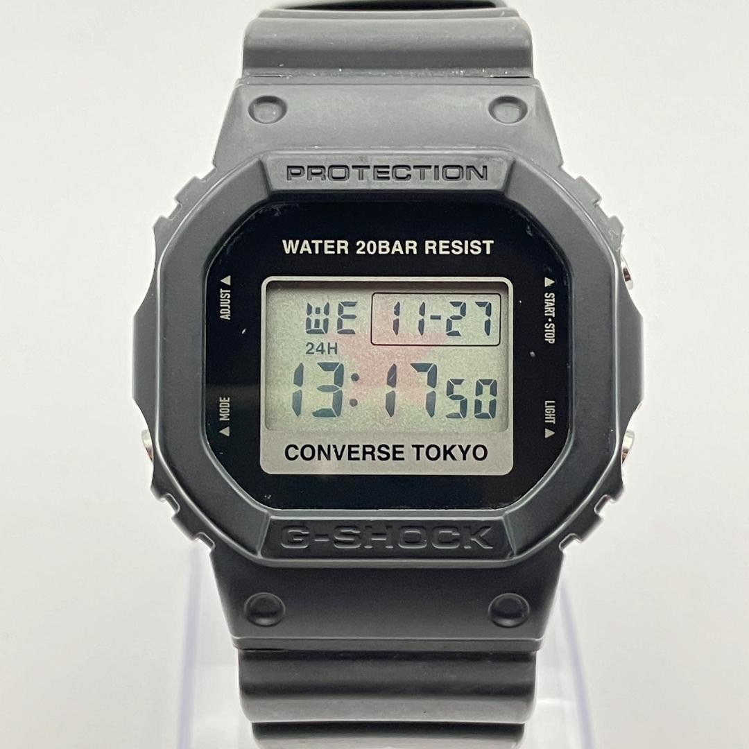 美品 CASIO G-SHOCK コンバース Tokyo DW-5600VT 黒 Casio G-Shock Converse Tokyo DW-5600VT Black Limited Edition
