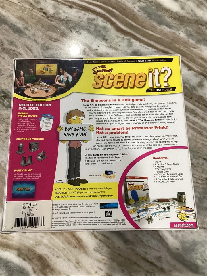 The Simpsons Scene It Deluxe SEALED Brand New Dvd Trivia Game - Image 2 of 4