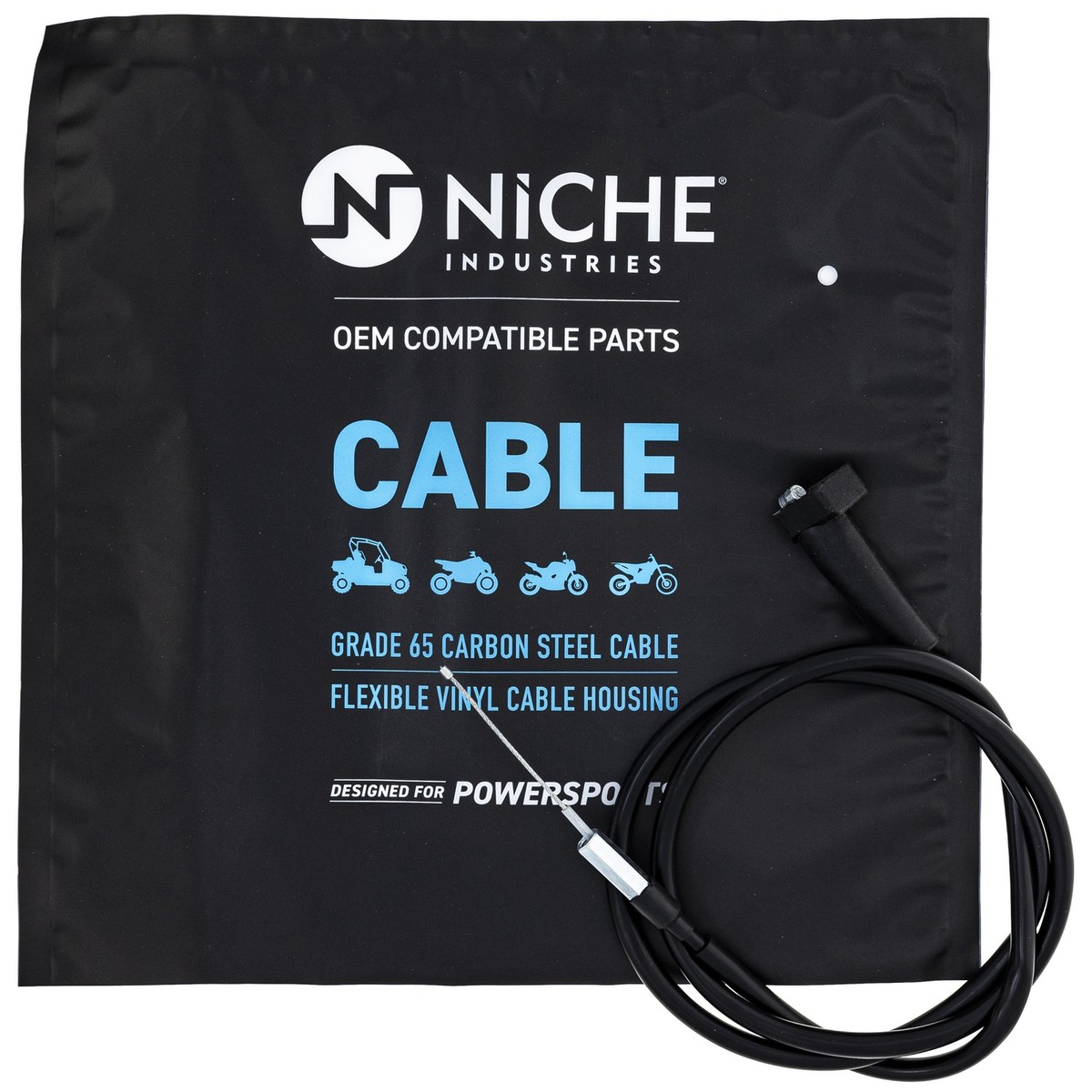 NICHE Carburetor Throttle Cable Kit for Suzuki Quadsport Z400