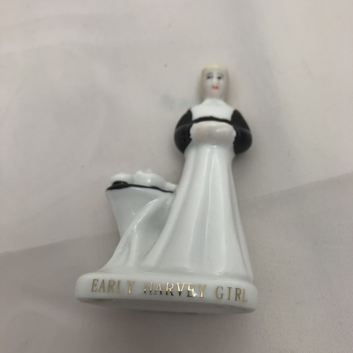 FRED HARVEY FRÜHES HARVEY MÄDCHEN Figur Miniatur Porzellan 3" Japan Vintage