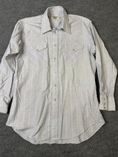 Vintage Ruddock Western Pearl Snap Shirt 16.5x33 Made in USA
