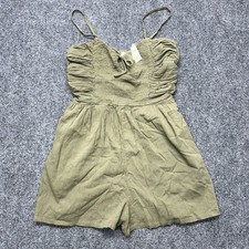 Aerie Romper Shorts Tank Green Women's Medium NWT