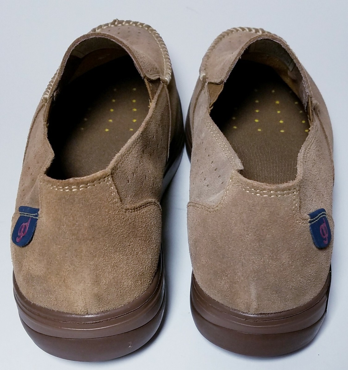 Gravity Defyer Carmel Tan Slip On Suede Loafers Size 9 