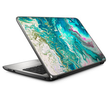 Universal Laptop Skins wrap for 15" - Marble Pattern Blue Ocean green