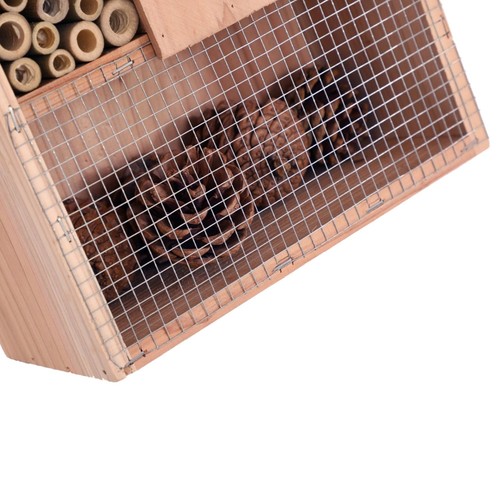 NEW Wooden Stick Bee Wildlife Insect Hotel House Garden Nest Shelter Box Habitat - Picture 7 of 9