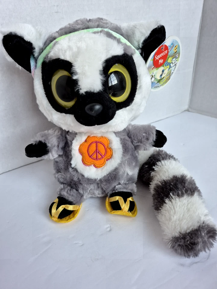 3 Yoohoo & Friends Plush Groovy Squirrel Lesser Panda Peace Lemur WORKS Lot - Image 3 of 4