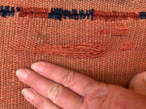 Großer Vintage Türkischer Kelim Teppich 385x134 cm Wolle Kelim - Bild 15 von 16
