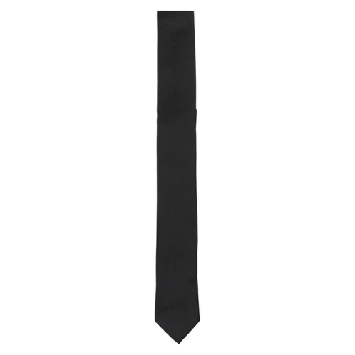 ELZAMA Mens Skinny Tie Black Solid Slim 2.0 Dress Narrow Modern Fashion Necktie image 3