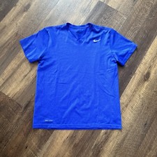 NIKE Dri Fit Purple V-Neck Short Sleeve Top Women's Size Medium
