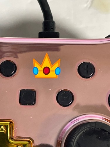 Nintendo Switch Super Mario Peach Pink Chrome Wired Controller Power A - Picture 3 of 5