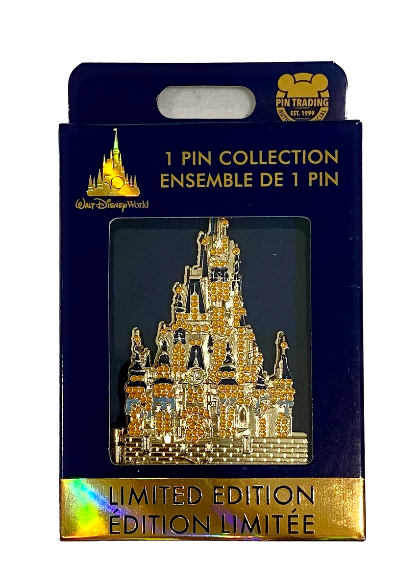 Disney World 50th Anniversary LE Cinderella Castle Gold Jewel