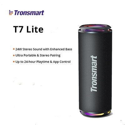 Tronsmart T7 Lite Bluetooth Speaker Bass Portable Speaker with 24H Play time app