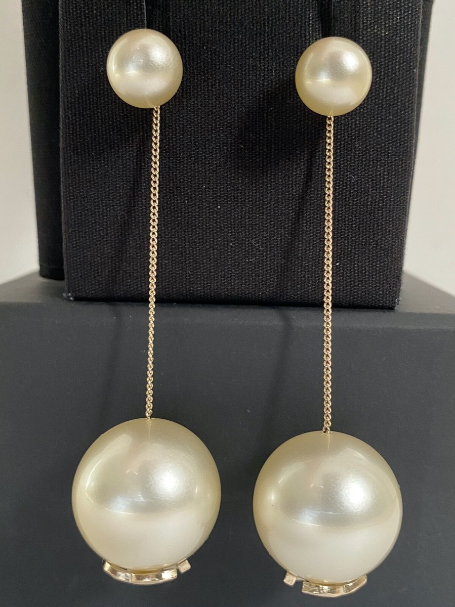 NIB Chanel Iconic Large CC Logo Cream Fantasy Pearl Gold