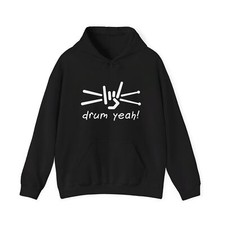 Drummer Hoodie, Love Drums, Drumsticks Top, Rock Metal Music, Drummer Gift