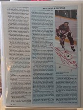Harold Snepsts Detroit Red Wings Signed Picture (Media Page -Magazine Insert)